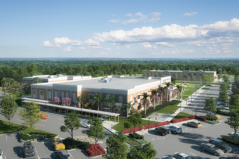 New high school in Tradition moves closer to August classes  as building walls rise on Feb. 16